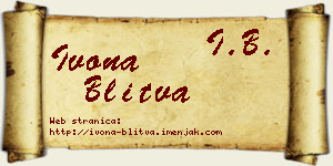 Ivona Blitva vizit kartica
